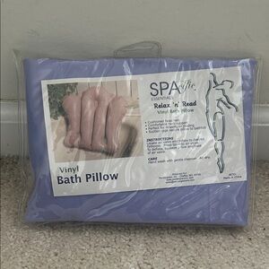 NEW Essentials Lavender Vinyl “Relax & Read” Inflatable Bath Pillow
